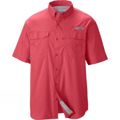 Camisa Columbia Blood and Guts III Manga Corta Woven Hombre - Rojas - Chile PSA294153